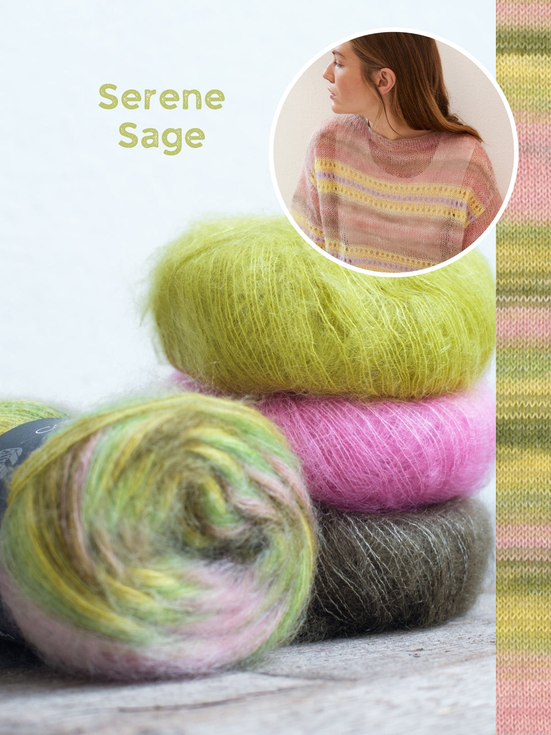 Strickpaket Silkhair Cottonhair Shirt mit Ajourmuster