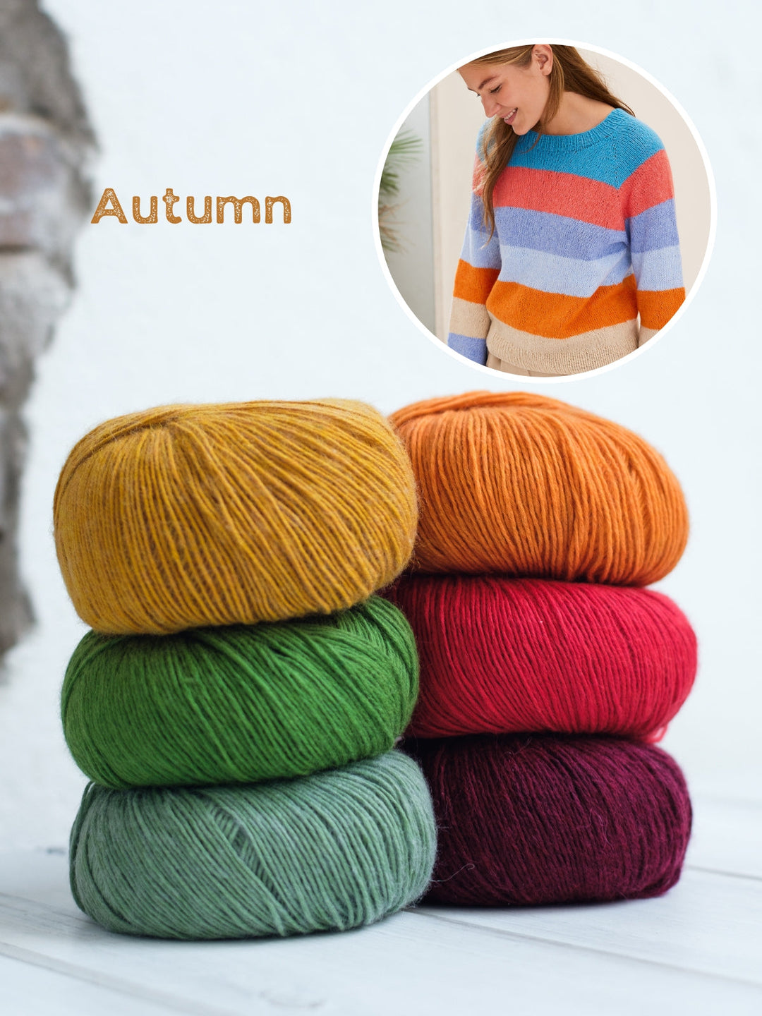 Strickpaket Ecopuno Blockstreifen-Pullover