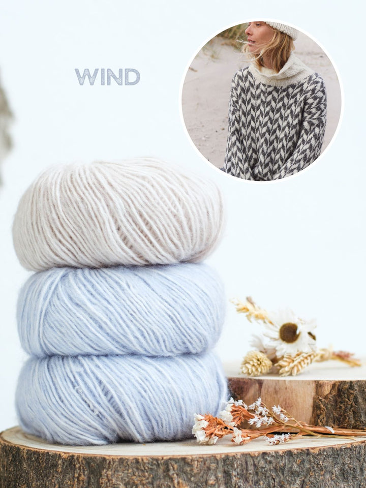 Strickpaket Natural Alpaca Pelo Jacquard-Pullover