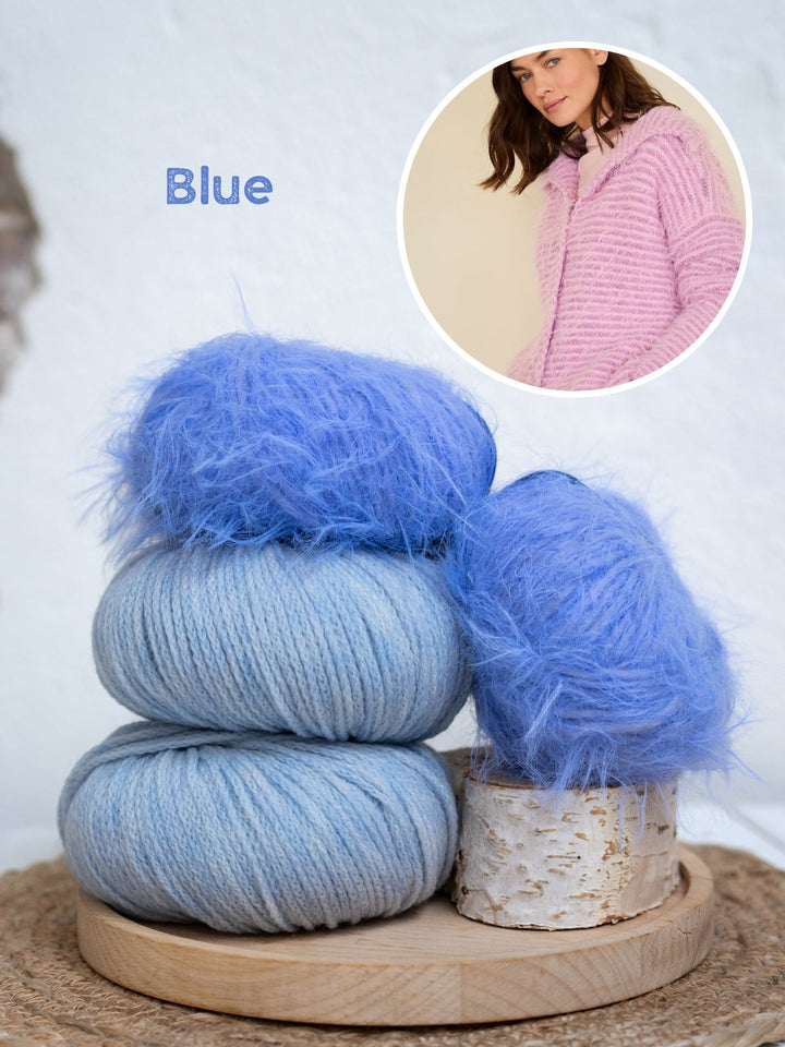 Strickpaket Basta Cool Merino gestreifte Jacke