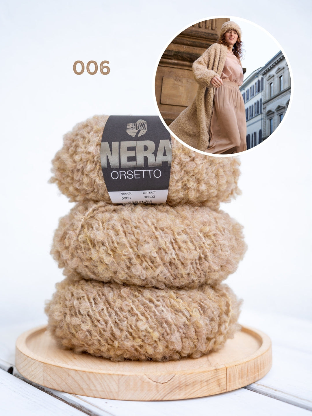 Strickpaket Orsetto langer Mantel
