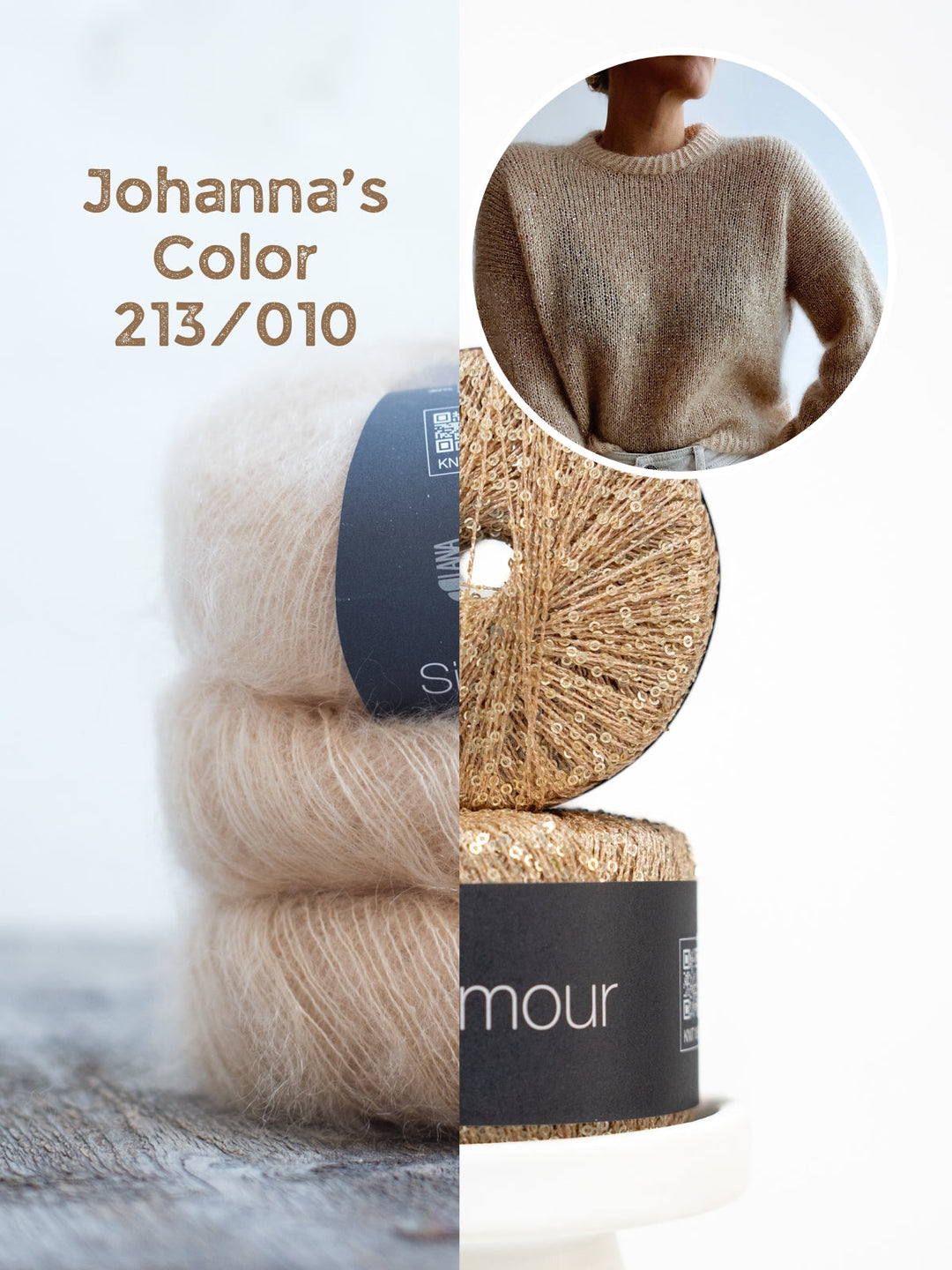 Strickpaket Odette Sweater - Kolibri by Johanna