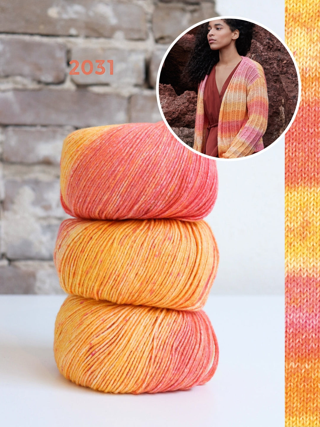 Strickpaket Gomitolo Mambo Jacke mit Strukturmuster
