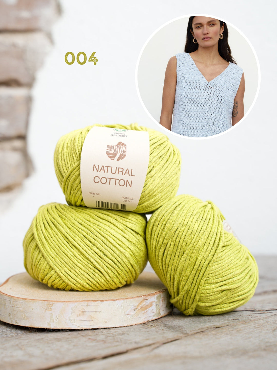 Häkelpaket Natural Cotton Top in Stäbchen