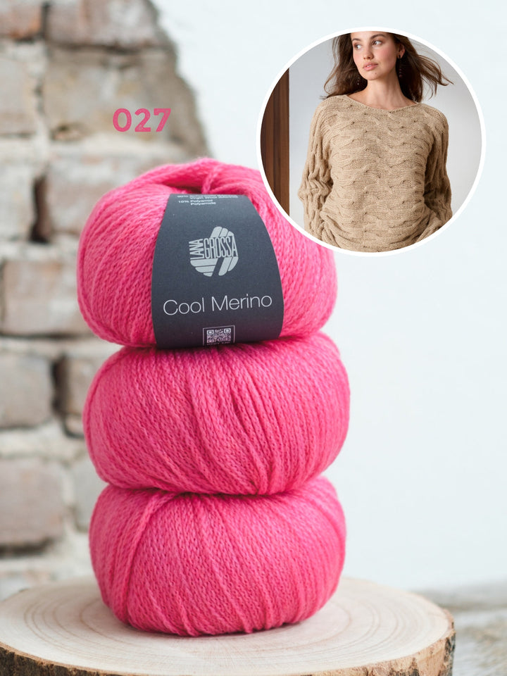 Strickpaket Cool Merino Pullover mit Struktur