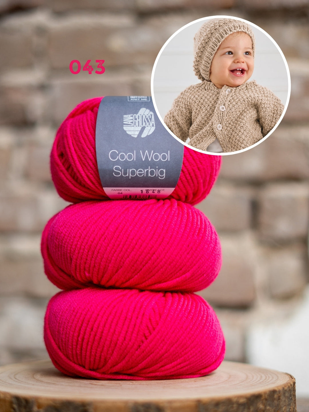 Strickpaket Cool Wool Superbig Weste + Mütze