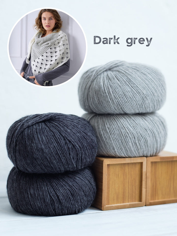 Garnpaket „Winter on My Mind“-Tuch – Anleitung separat