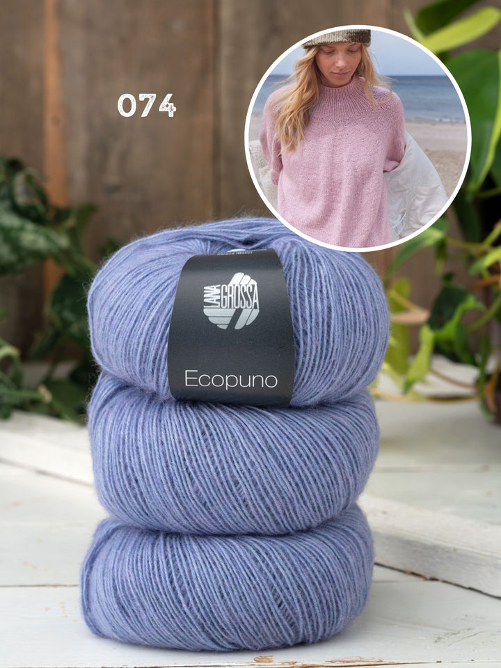 Strickpaket Ecopuno Top-Down Turtleneck Pullover