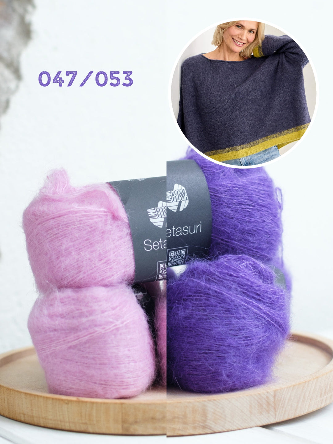 Strickpaket Setasuri Colorblock-Pullover
