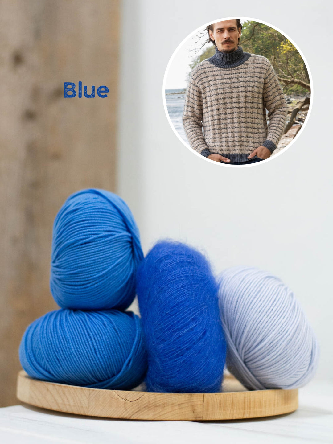 Strickpaket Cool Wool Silkhair Pullover für Herren
