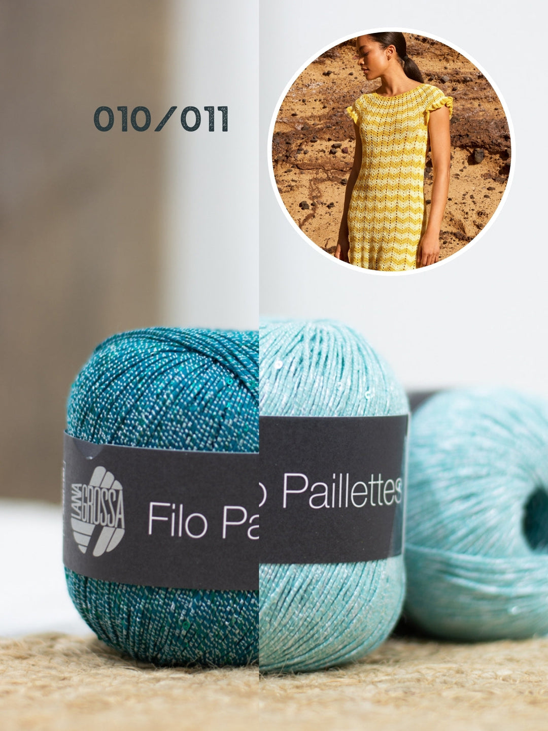 Häkelpaket Filo Paillettes Kleid
