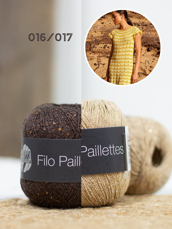 Häkelpaket Filo Paillettes Kleid