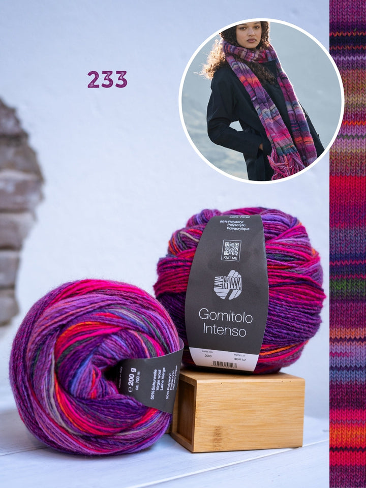 Strickpaket Gomitolo Intenso Zopfschal