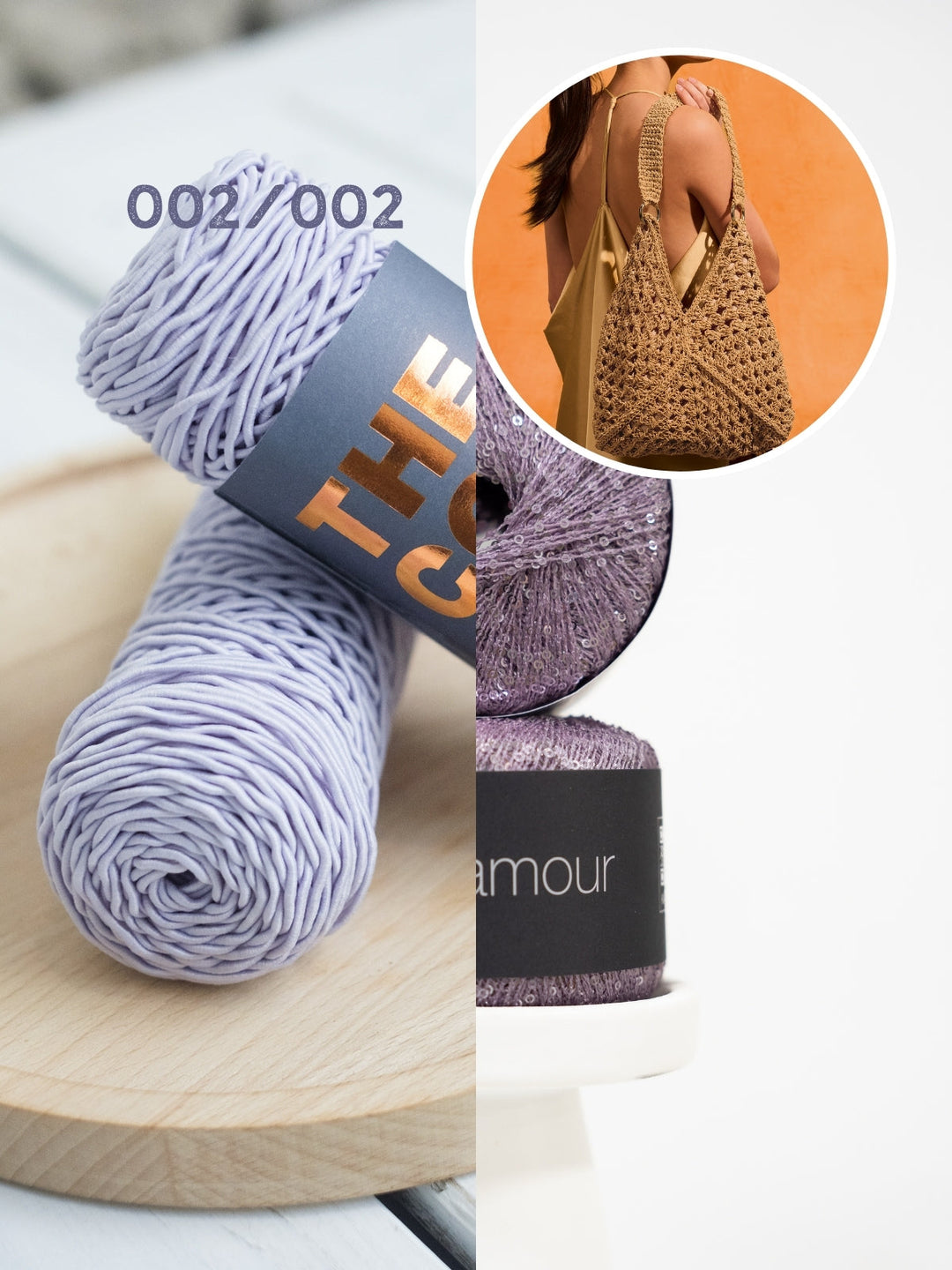 Häkelpaket The Core Glamour Granny Square Tasche