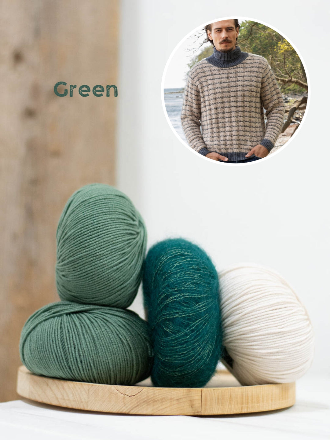 Strickpaket Cool Wool Silkhair Pullover für Herren