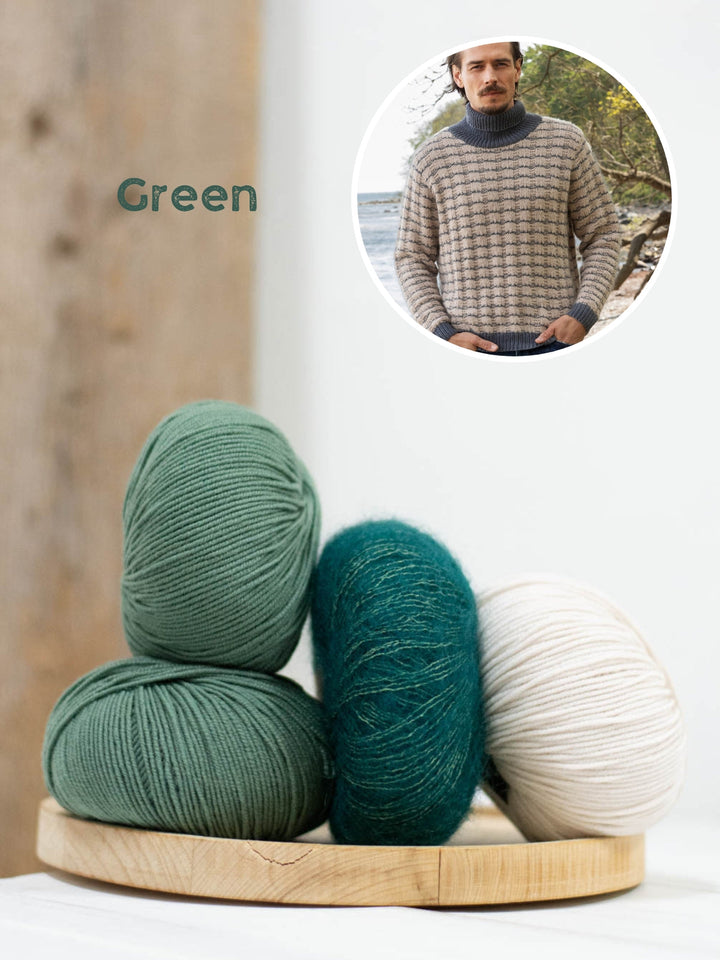 Strickpaket Cool Wool Silkhair Pullover für Herren
