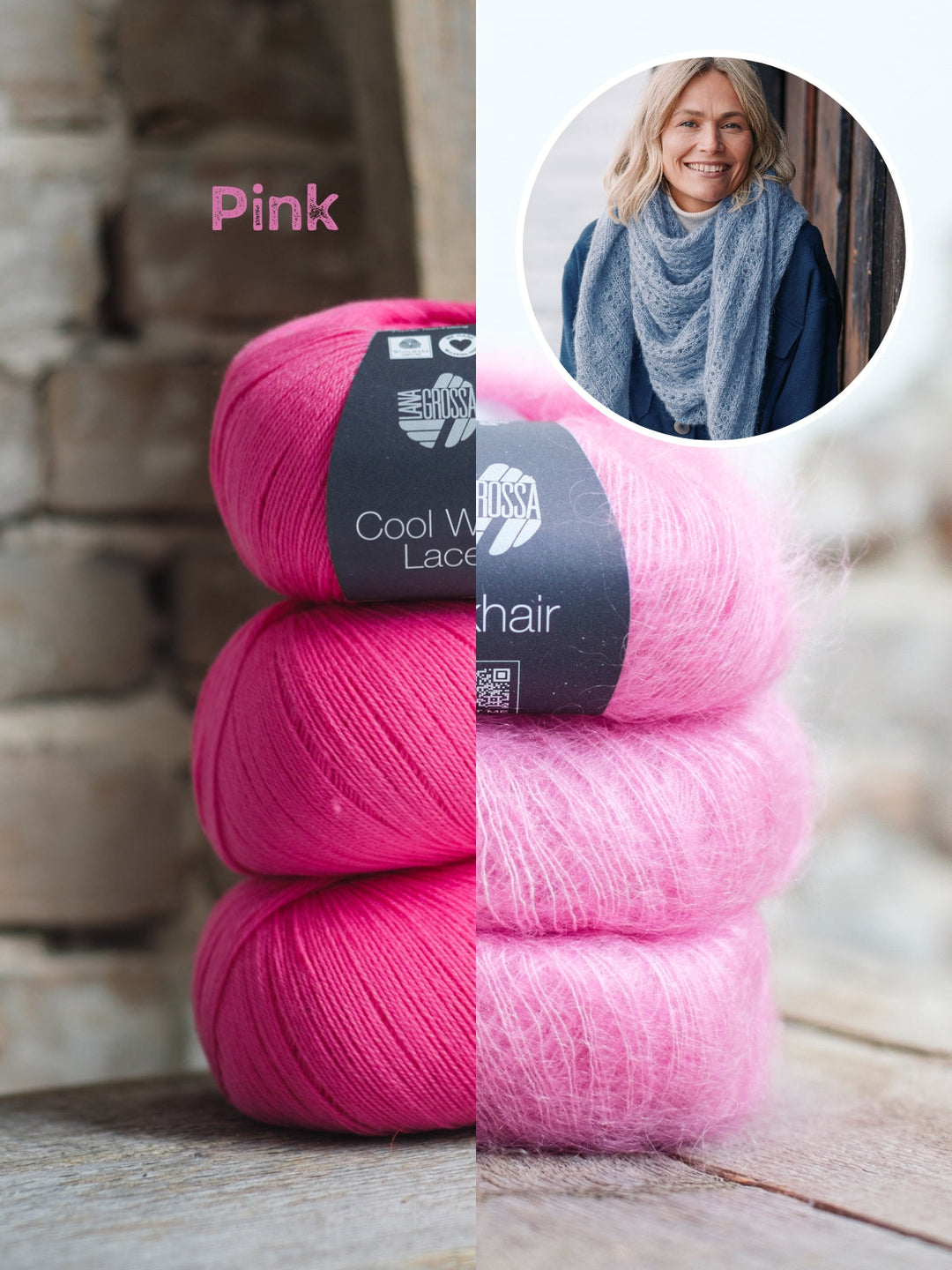 Strickpaket Cool Wool Lace &amp; Silkhair Dreieckstuch