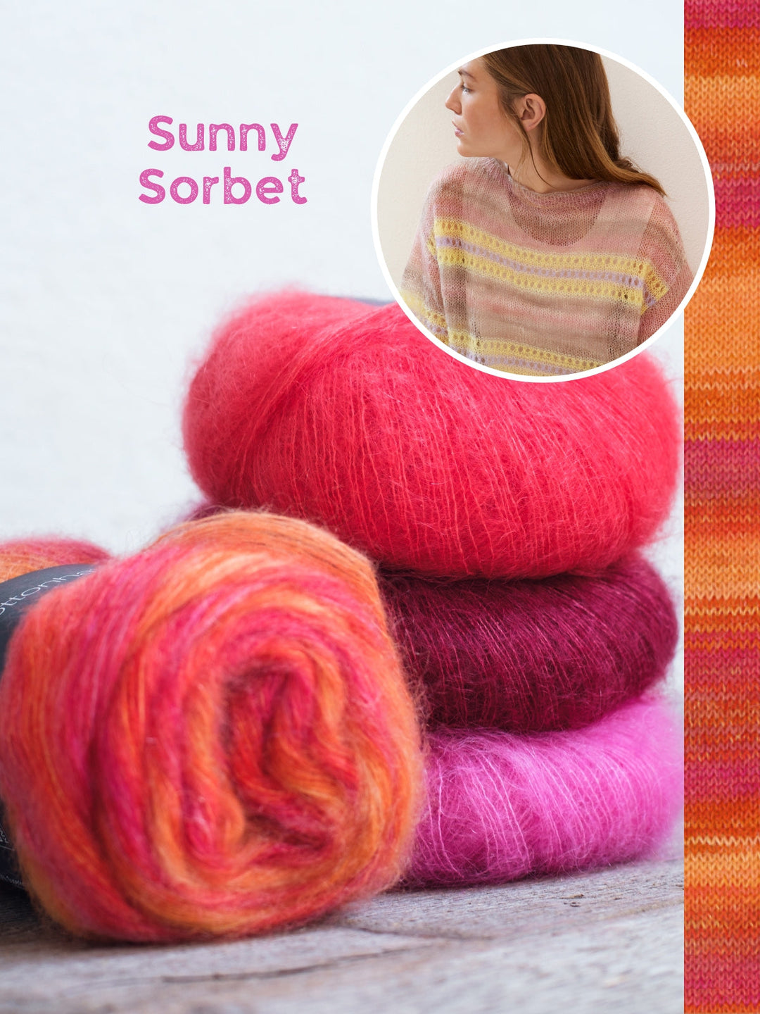 Strickpaket Silkhair Cottonhair Shirt mit Ajourmuster