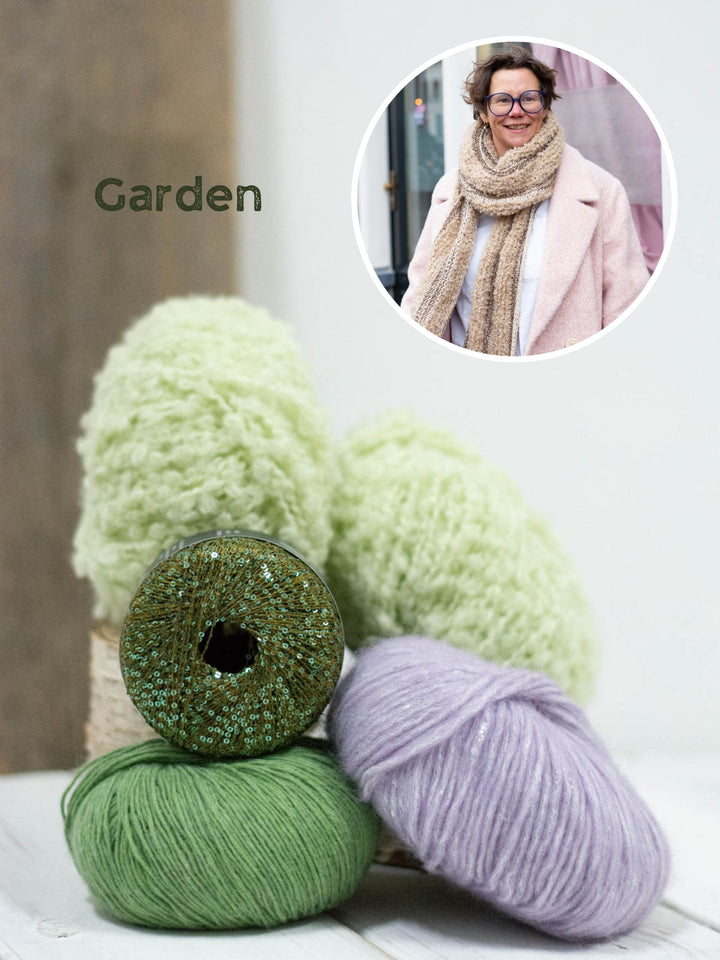 Strickpaket Sparkling Stripes Schal