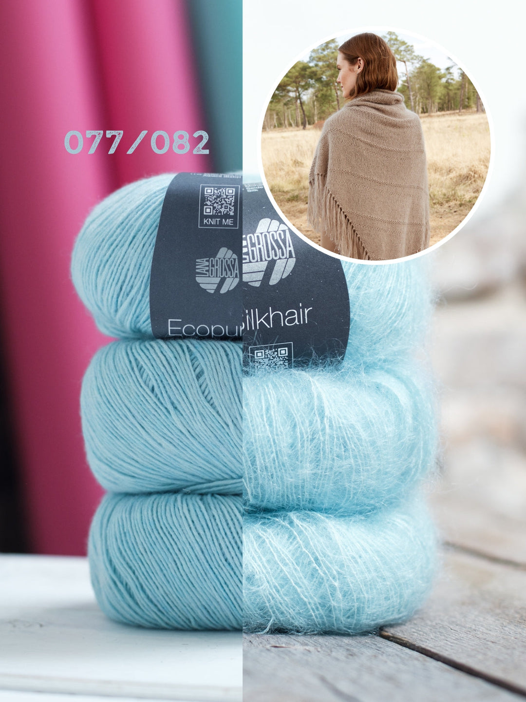 Strickpaket Ecopuno Silkhair Dreieckstuch