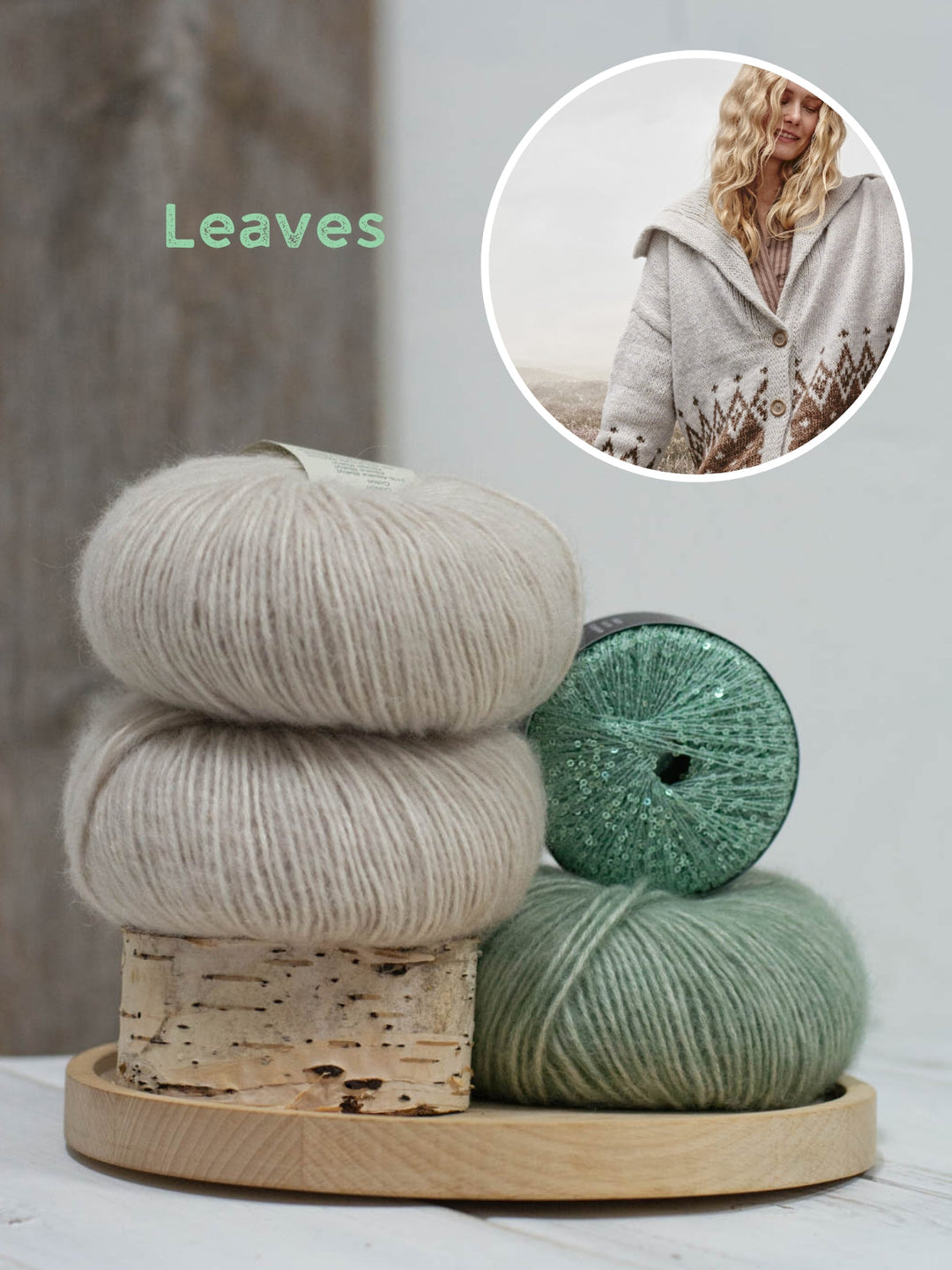 Strickpaket Natural Alpaca Pelo Glamour Raglanjacke