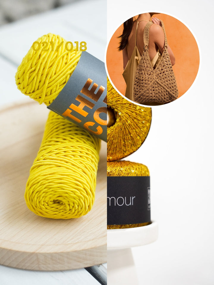 Häkelpaket The Core Glamour Granny Square Tasche