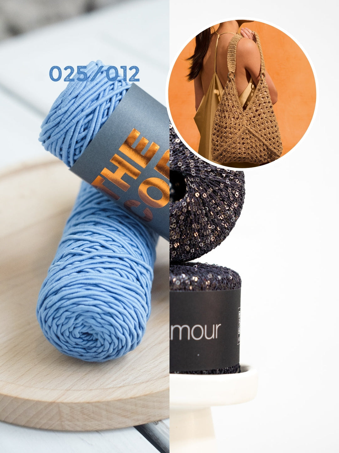 Häkelpaket The Core Glamour Granny Square Tasche