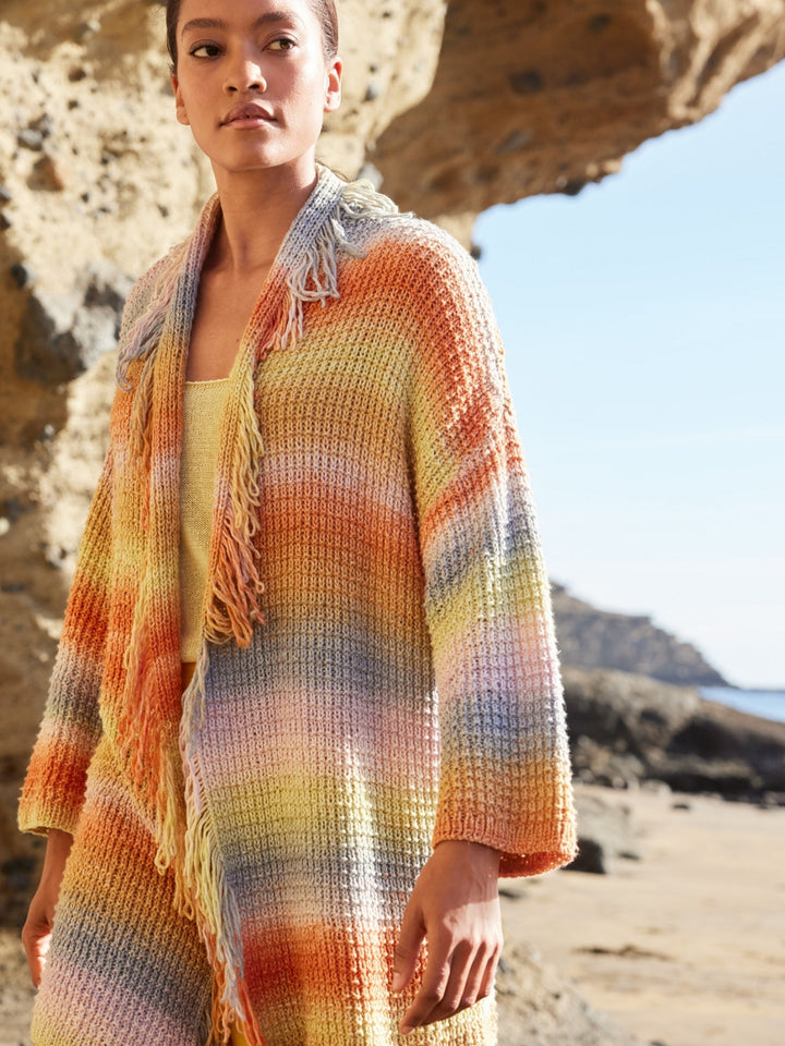 Strickpaket Cotonella Jacke mit Fransen