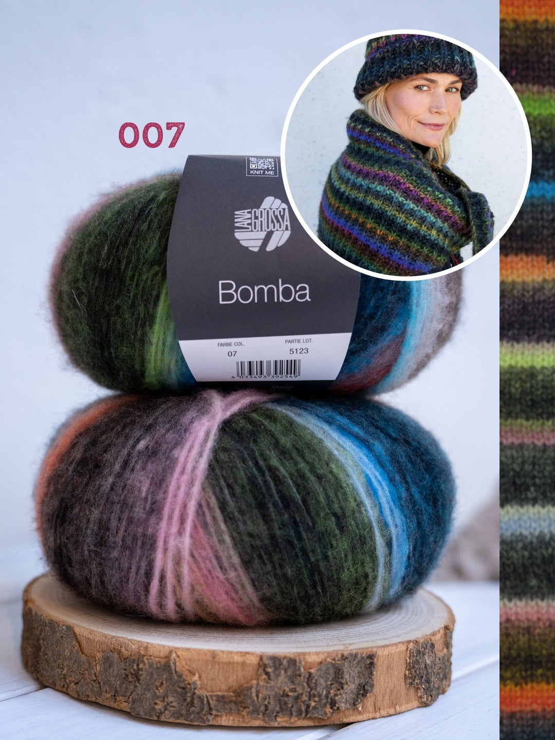 Strickpaket Bomba Set - Mütze &amp; Dreieckstuch
