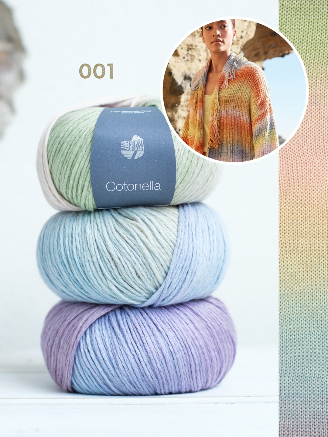 Strickpaket Cotonella Jacke mit Fransen