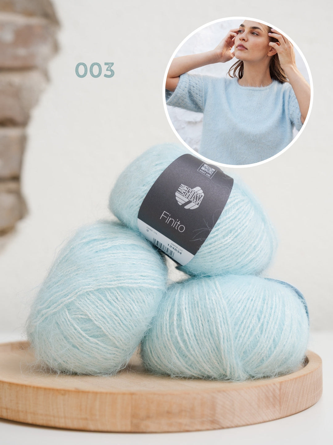 Strickpaket Finito Shirt mit Webmuster