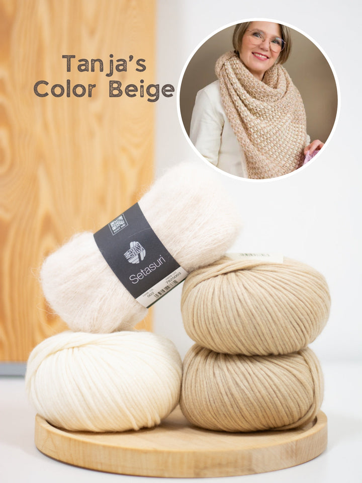 Strickpaket Tulipan Tuch - Tanja Steinbach - mit Originalanleitung