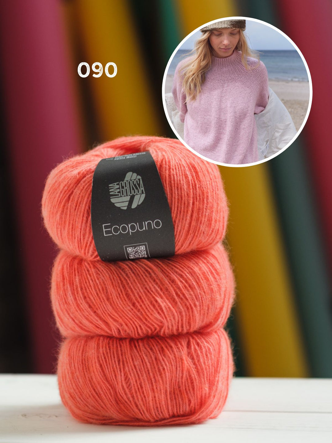 Strickpaket Ecopuno Top-Down Turtleneck Pullover