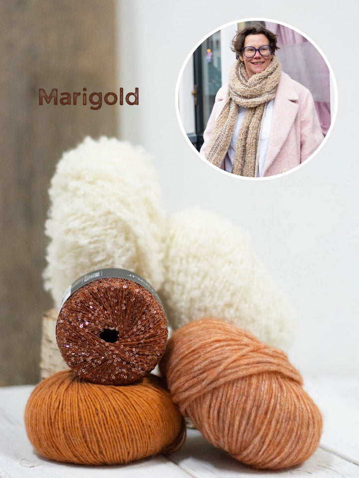 Strickpaket Sparkling Stripes Schal