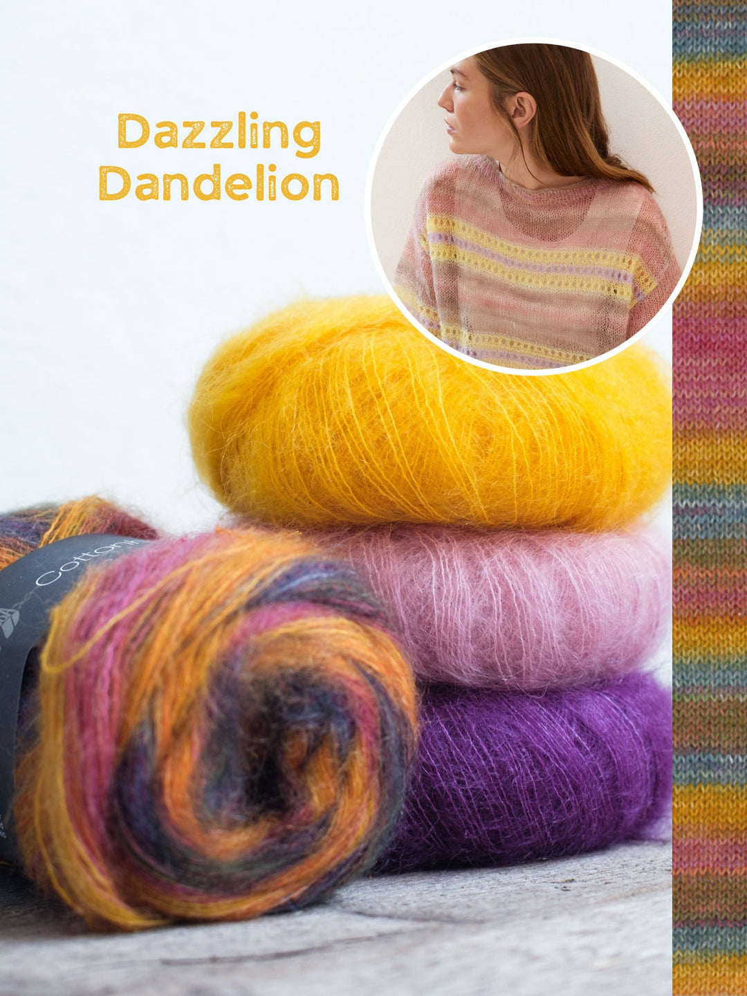 Strickpaket Silkhair Cottonhair Shirt mit Ajourmuster