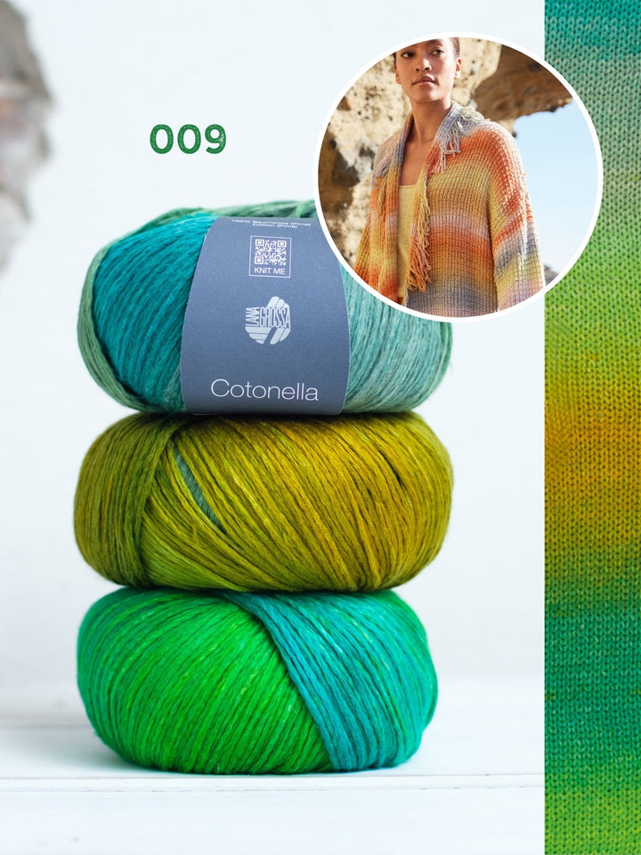 Strickpaket Cotonella Jacke mit Fransen
