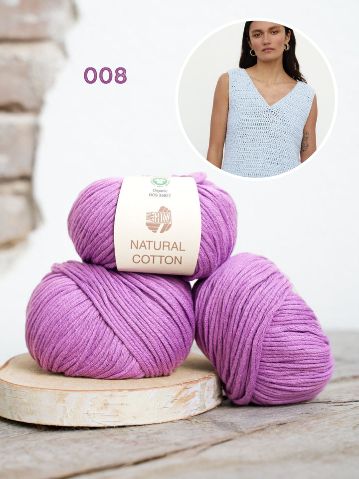 Häkelpaket Natural Cotton Top in Stäbchen