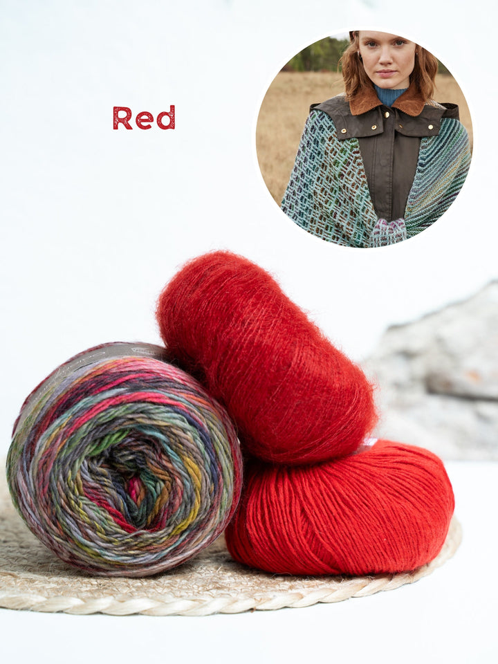Strickpaket Ecopuno Colorissimo Silkhair Mosaik-Tuch