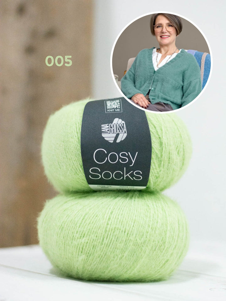 Strickpaket Cosy Socks Jacke mit Taschen