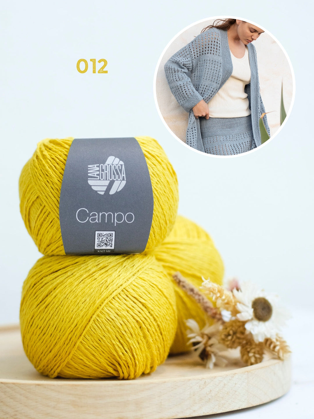 Strickpaket Campo Jacke mit Ajourmuster