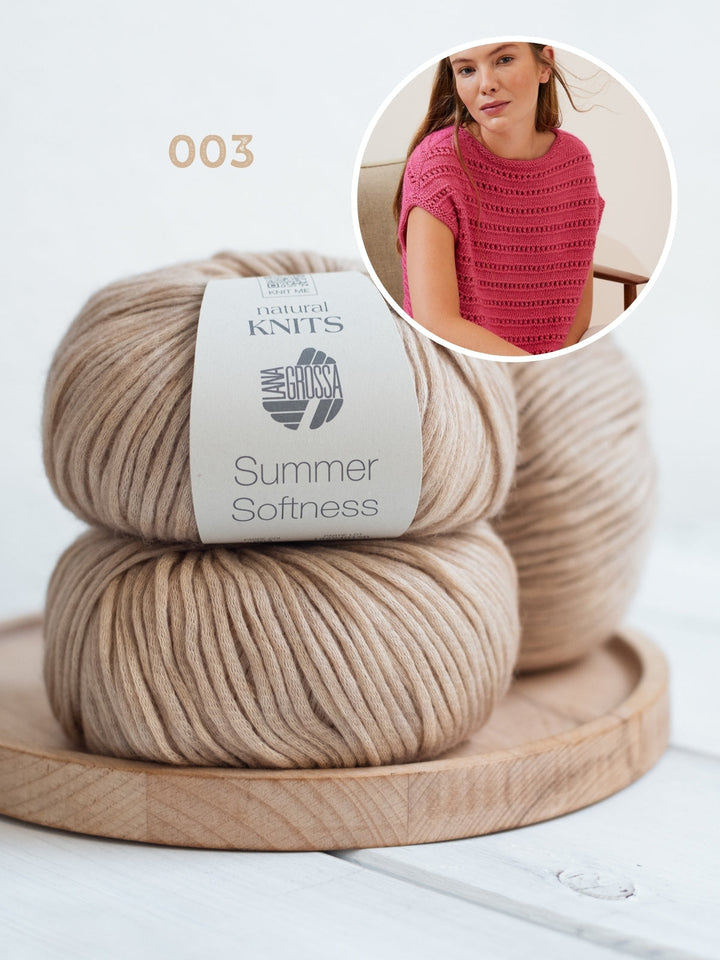 Strickpaket Summer Softness Pullunder mit Ajourmuster