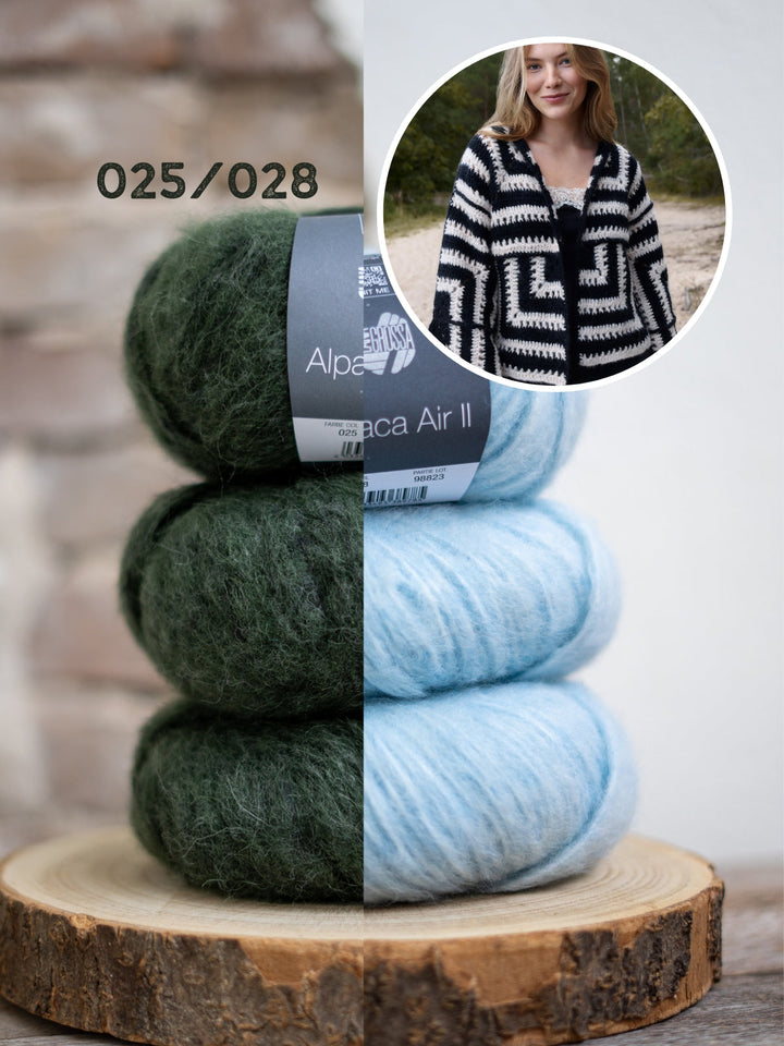 Häkelpaket Alpaca Air  II Granny Jacke