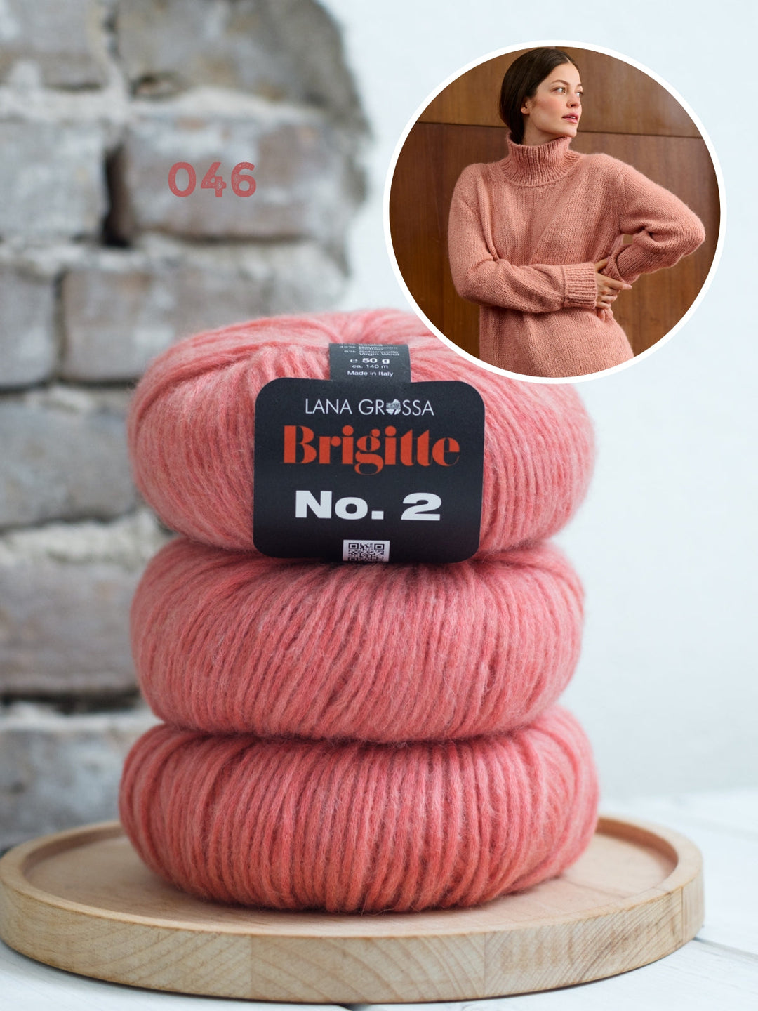 Strickpaket Brigitte No. 2 Rollkragenpullover