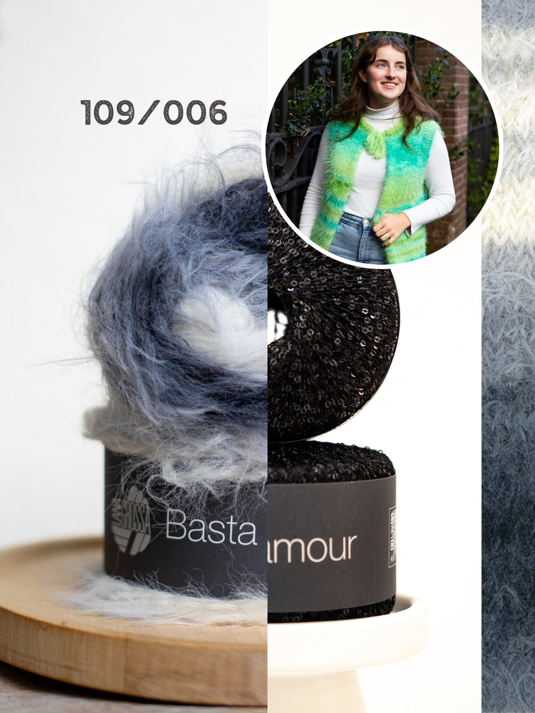 Strickpaket Mae Weste - Basta Mista Glamour - Tanja Steinbach