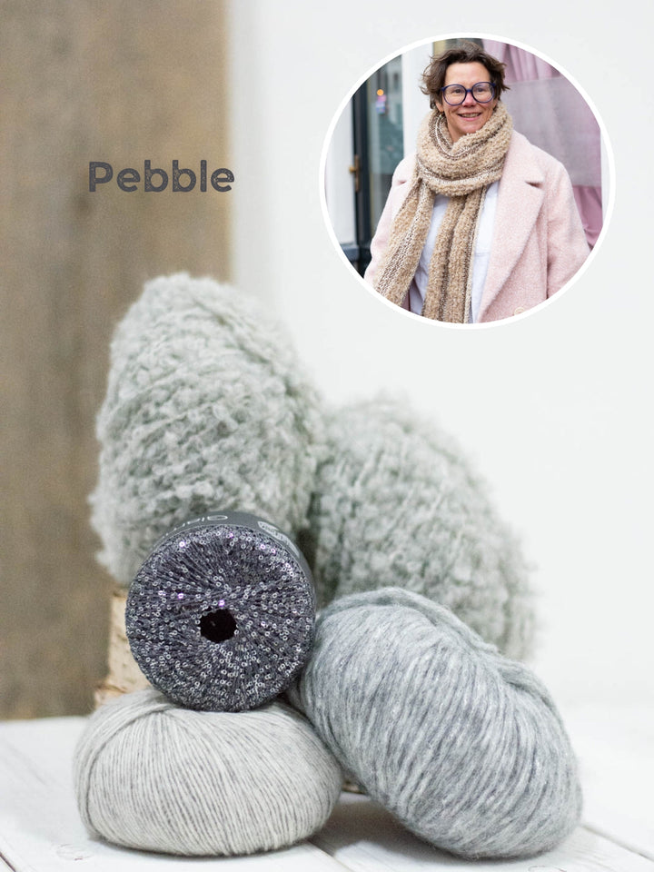 Strickpaket Sparkling Stripes Schal