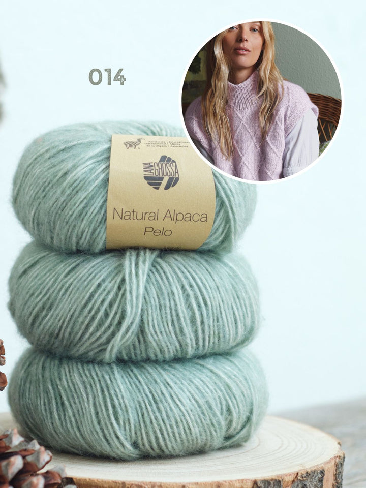 Strickpaket Natural Alpaca Pelo Rautenpullunder