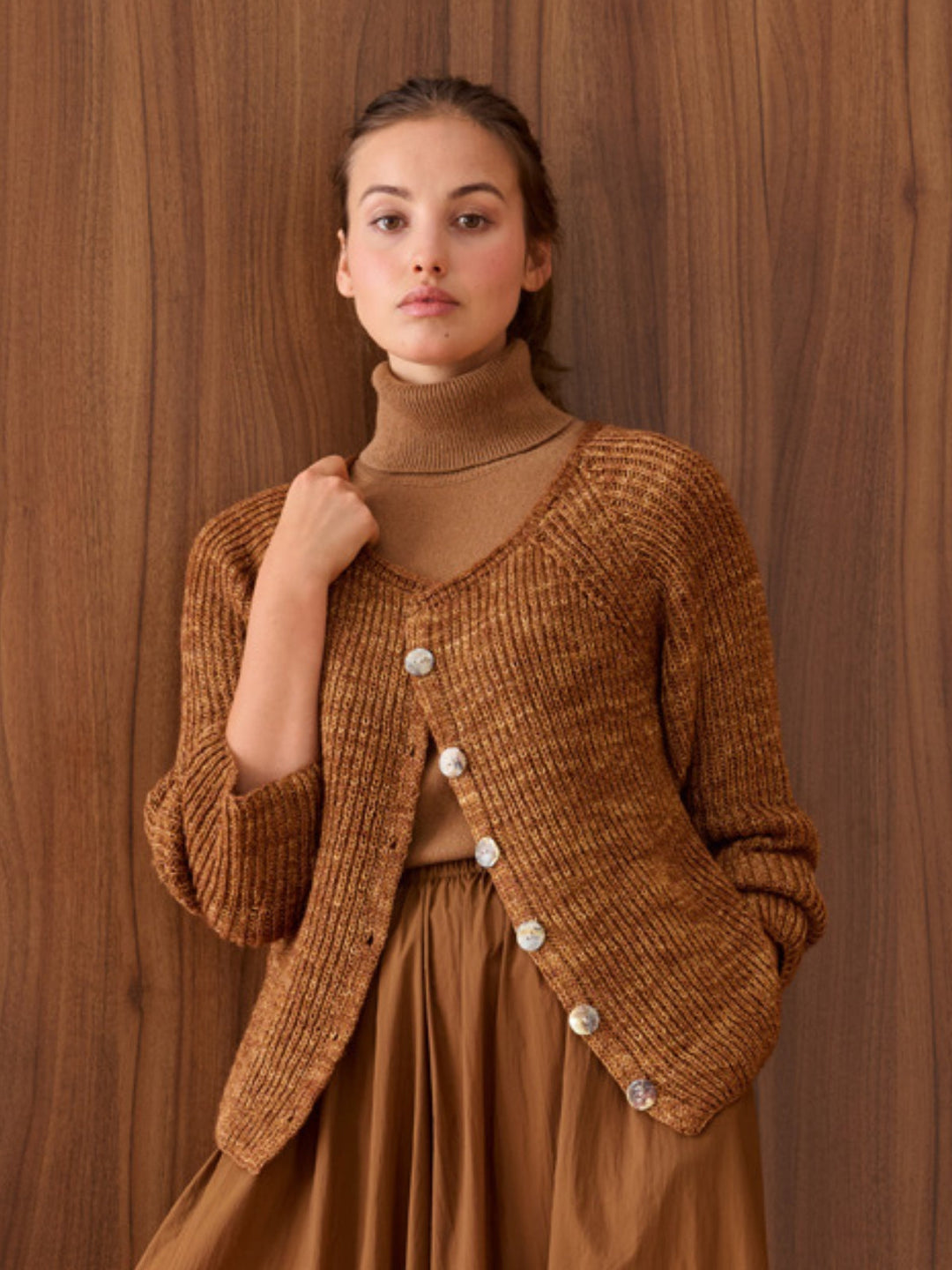 Strickpaket Brigitte Silkdream Jacke im Halbpatentmuster