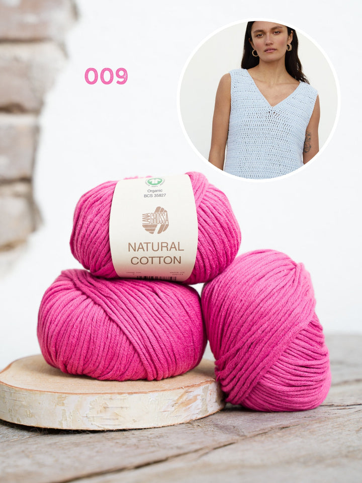 Häkelpaket Natural Cotton Top in Stäbchen