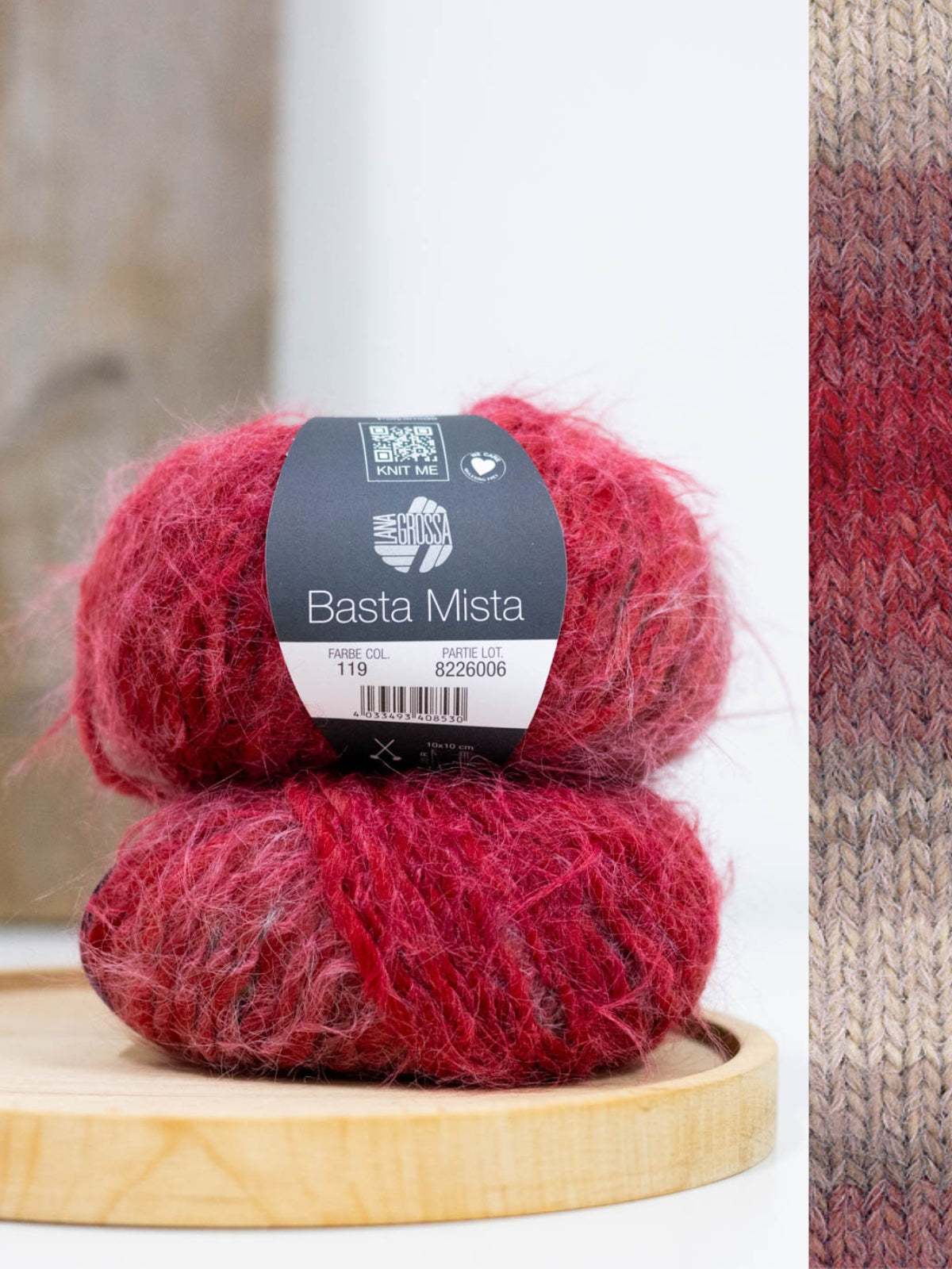 Basta Mista 119 Burgund/Wein-/Graurot/Taupe/Graubeige