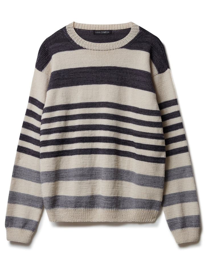 Strickpaket Cool Wool Vintage &amp; Cool Wool gestreifter Pullover für ihn